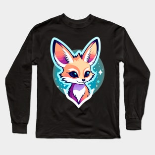 Fennec Fox Illustration Long Sleeve T-Shirt